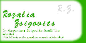 rozalia zsigovits business card
